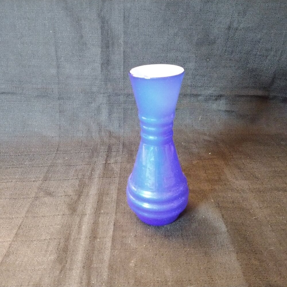 Italian Blue Glass Trophy Vase - Picture 4 of 6